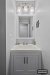 Main-floor powder room allows for greater convenience